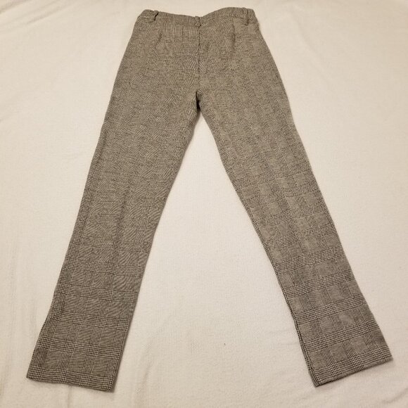 Black/White Plaid High Rise Straight Leg Dress Pants Trouser Forever 21 Small - Picture 9 of 13